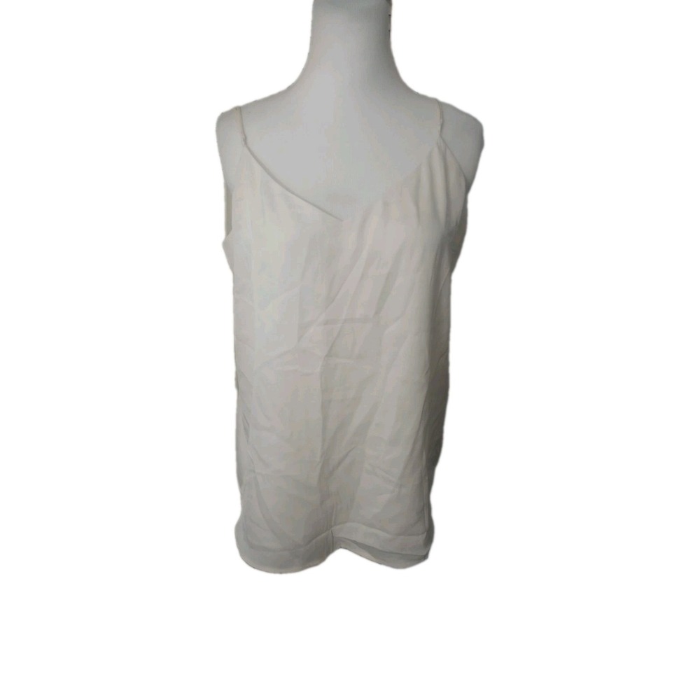 Quince Silk Cream Adjustable Strap Cami Tank Top Size L Y2K Luxury Capsule